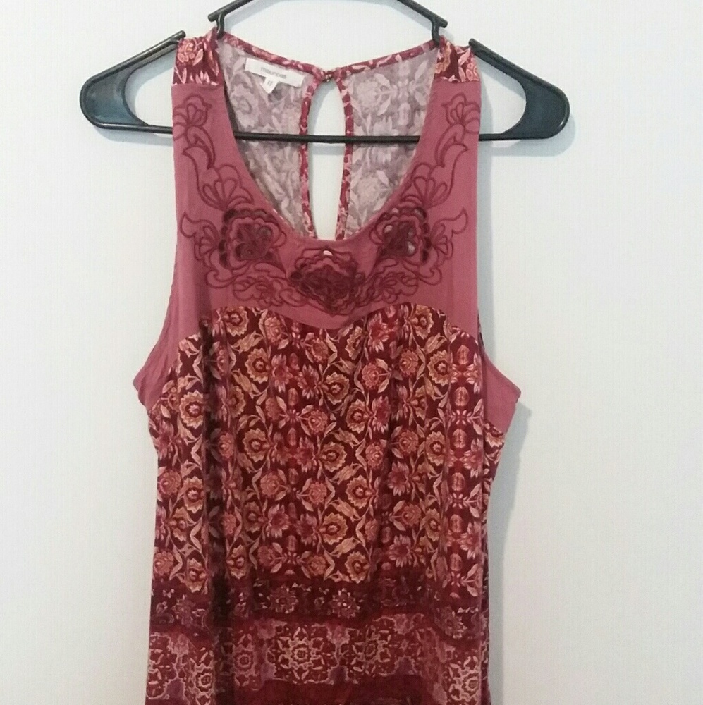 Floral Maroon Maurice's Tank Top